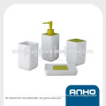 Anho colored ceramics bath accessories soap dish lotion pump